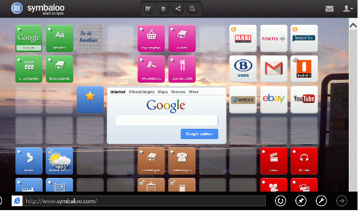 Symbaloo instellen als startpagina