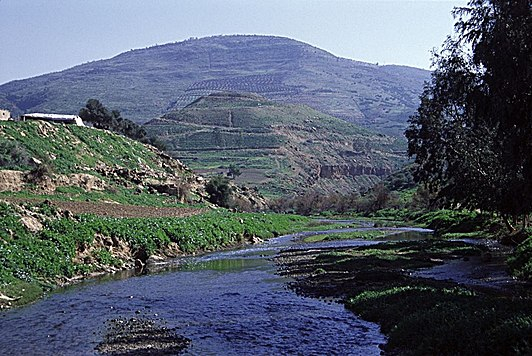 De rivier Jabbok (ook wel Zarqa geheten; ligt in Jordanië)