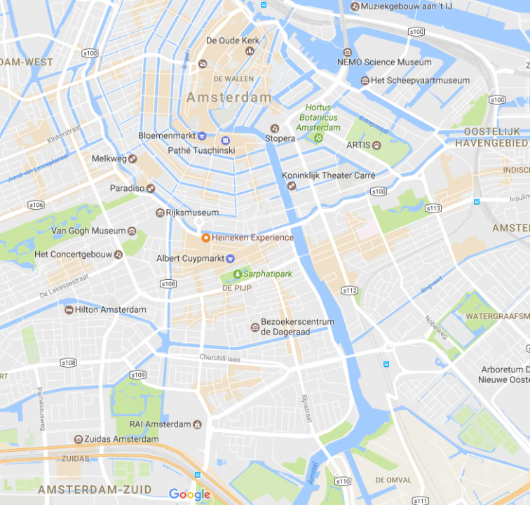 plattegrond van Amsterdam