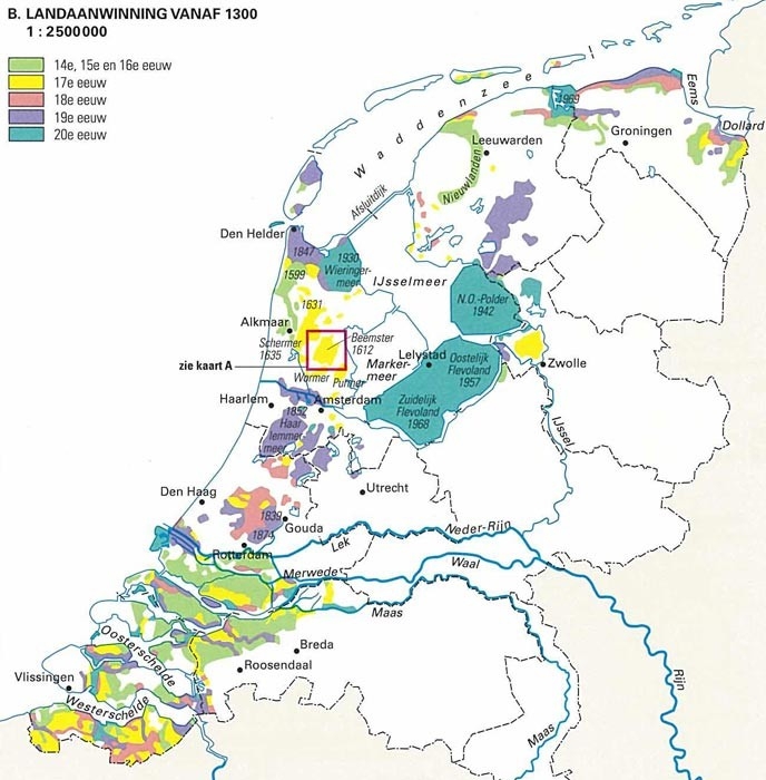 landaanwinning vanaf 1300