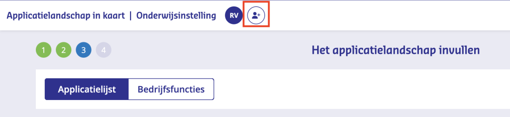 Druk op deze knop om een collega uit te nodigen in de sessie