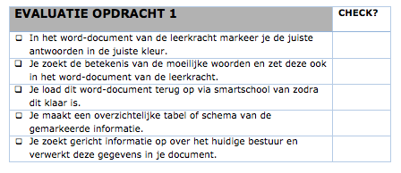 Evaluatie opdracht 1