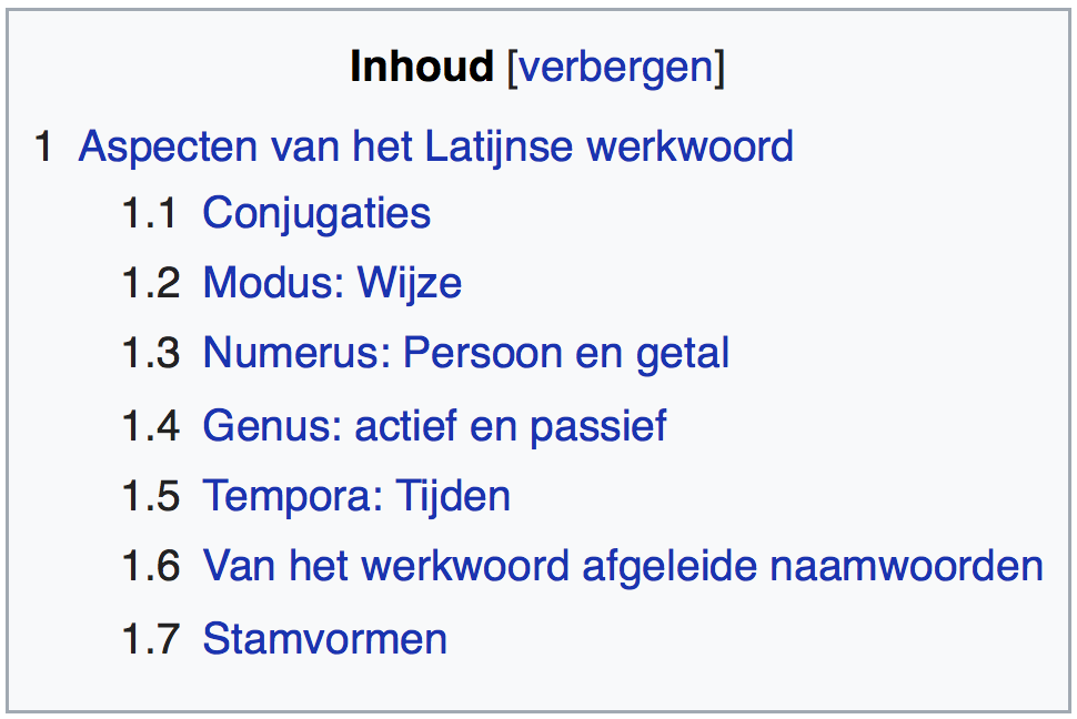 De aspecten van het werkwoord (bron: Wikibooks)