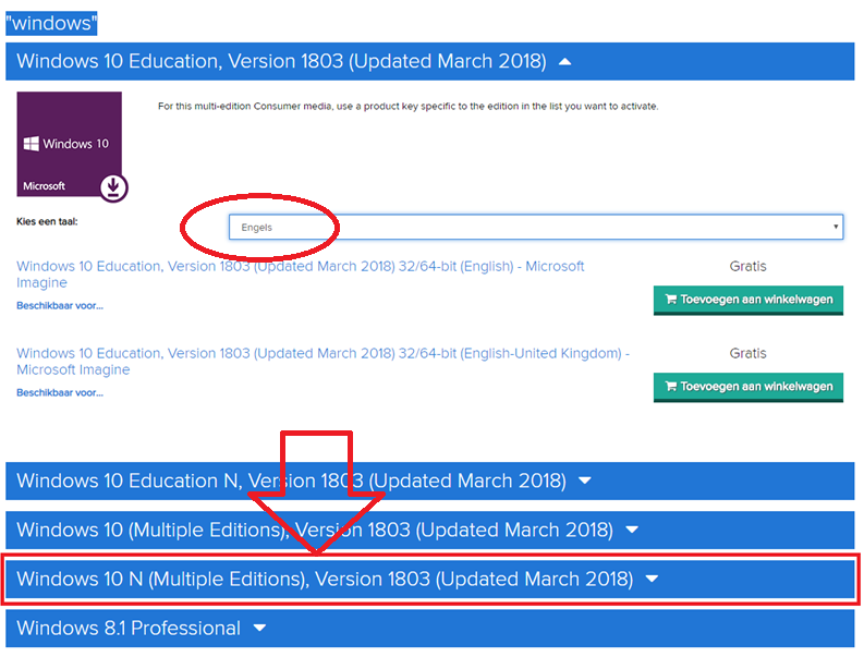 Windows 10 N (Multiple Editions)
