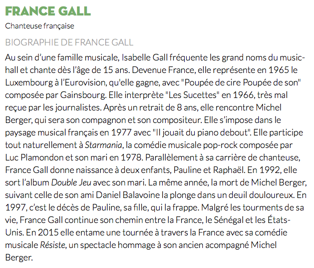 Biographie France Gall