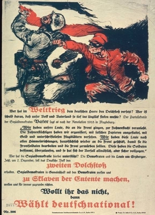 propaganda over "De dolkstoot"