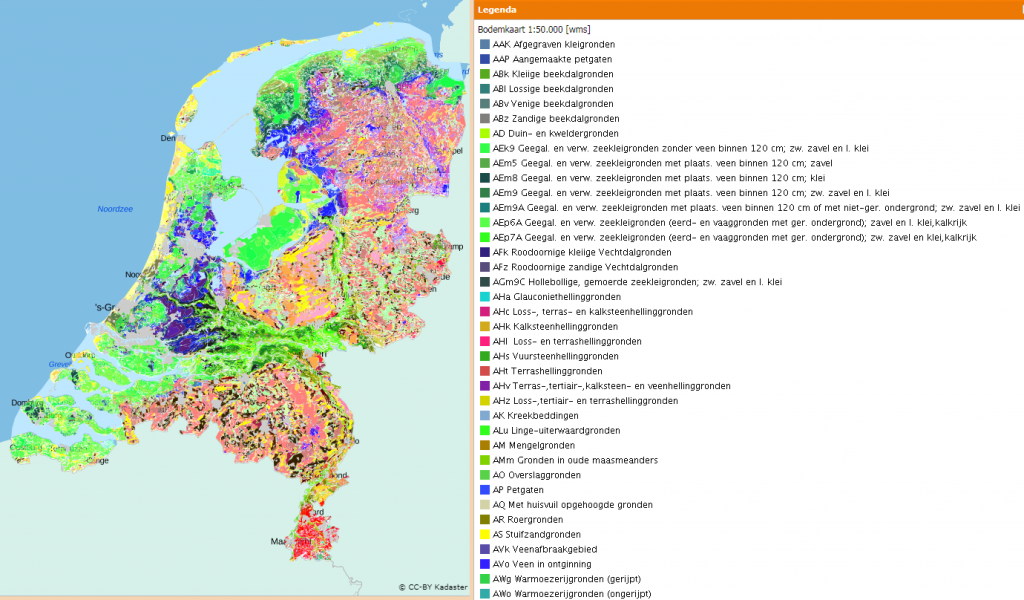 De bodemkaart van Nederland