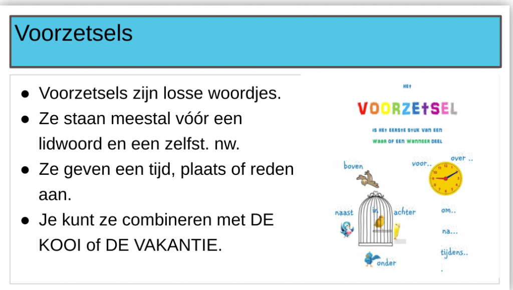 Wat zijn voorzetsels?