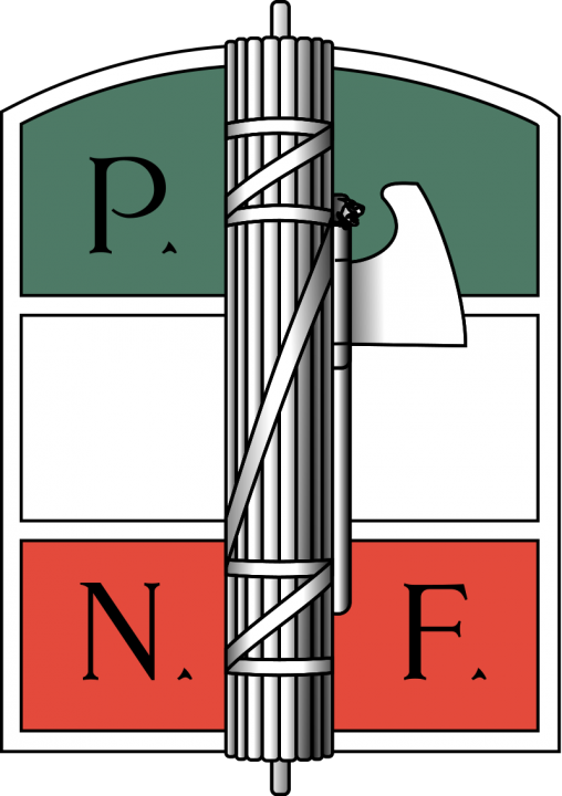 Partito Nazionale Fascista (Nationaal Fascistische Partij) met in het midden fasces