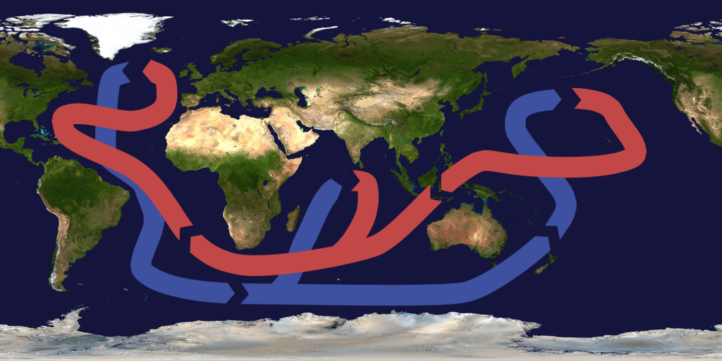 De thermohaline circulatie van de oceanen 