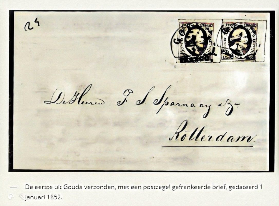 Sparnaay: de eerste postzegel uit Gouda
