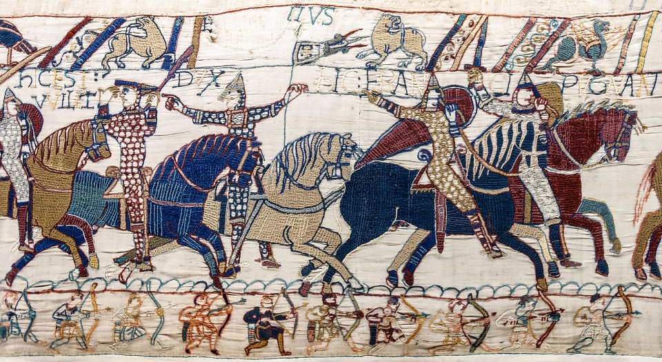 Tapijt van Bayeux, vermoedelijk vervaardigd in 1068.