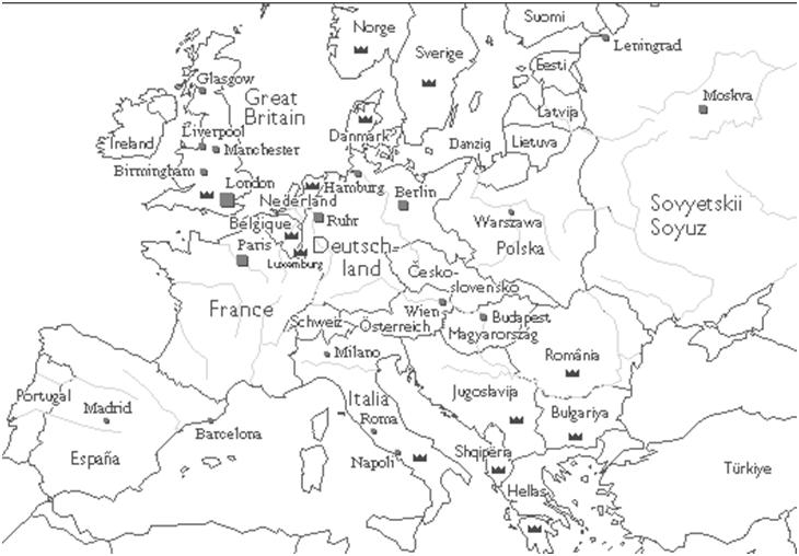  Kaart van Europa 1940-1945 