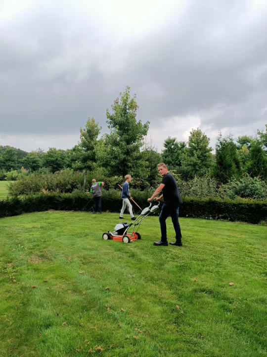 Maaien met een cirkelmaaier
