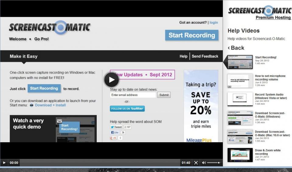Help video's van Screencast O'matic