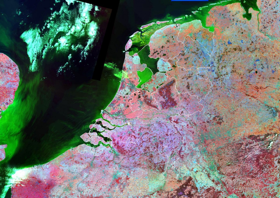 Satellietfoto Nederland