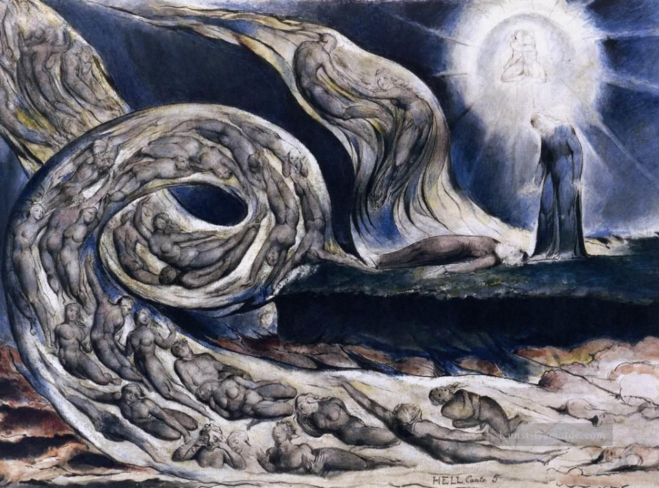 William Blake: de wervelwind der minaars, 1824