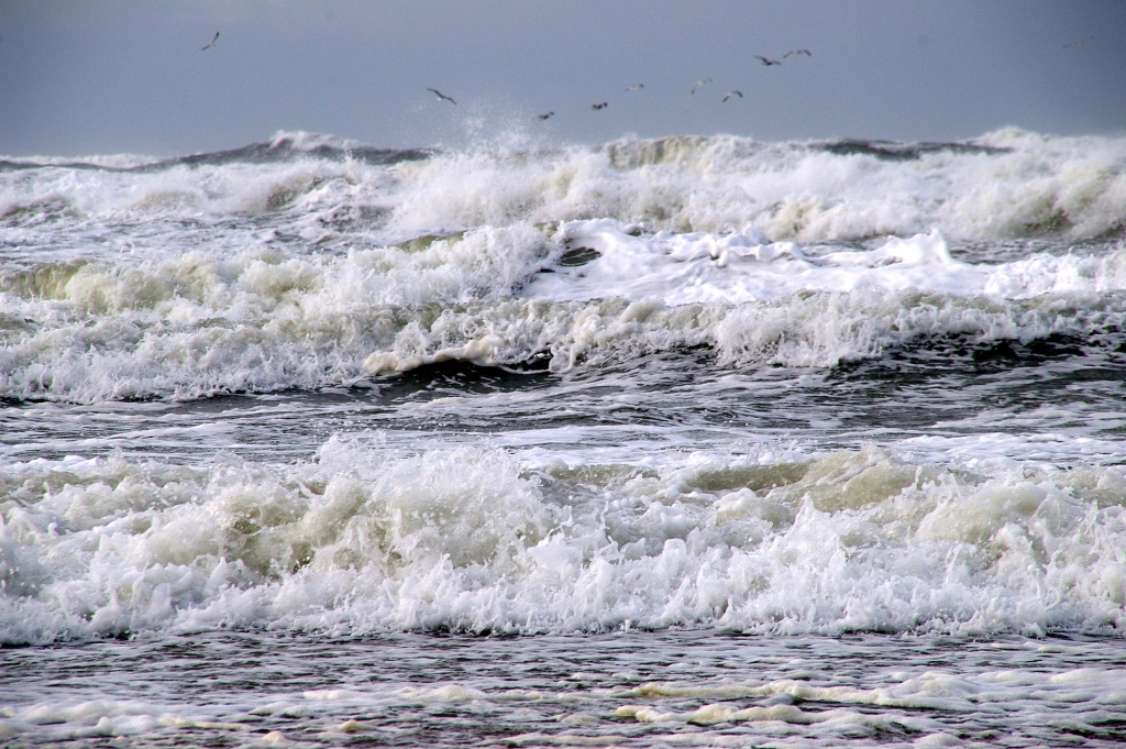 Storm op de Noordzee