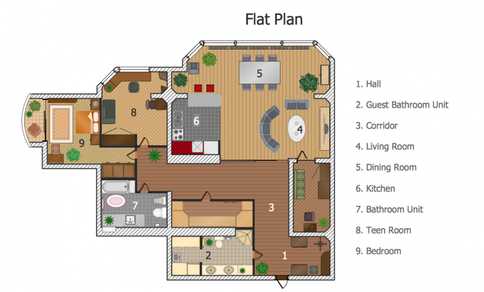 Example of a floor plan.