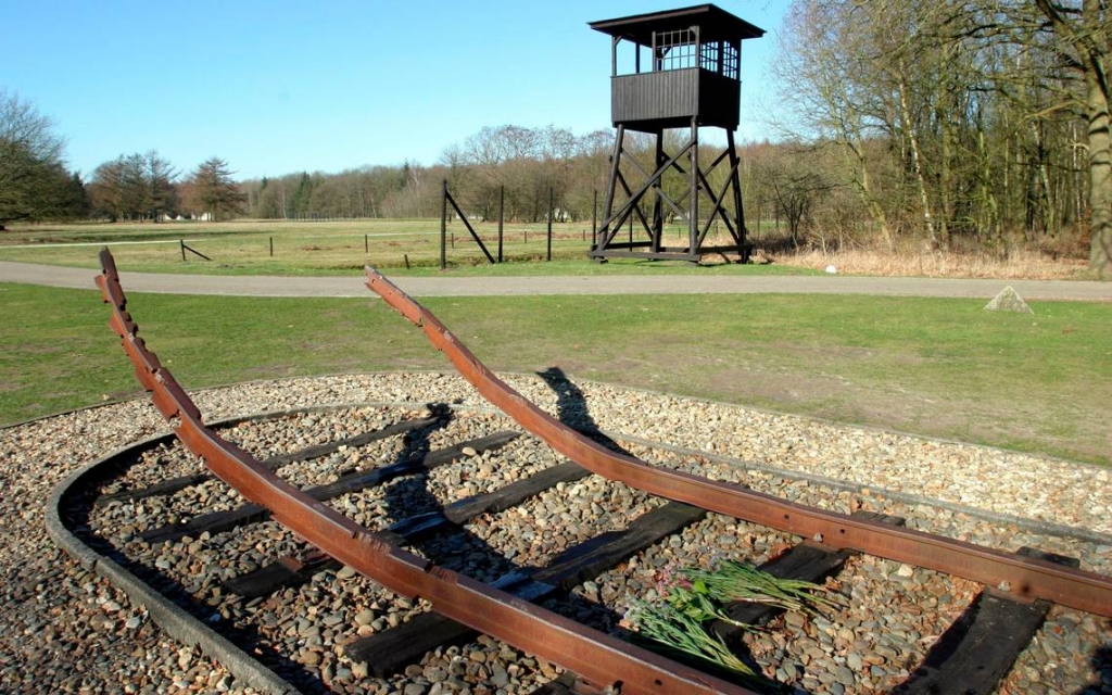 De treinrails in Westerbork