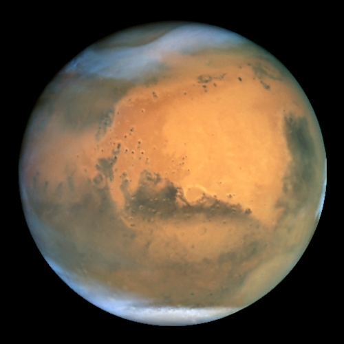 Mars gefotografeerd door de Hubble telescoop