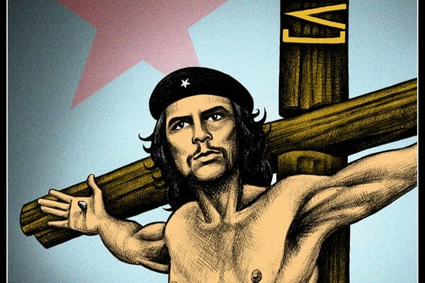 Che Guevarra als Jezus aan het kruis