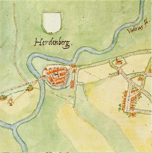 Hardenberg in 1540 door Jacob van Deventer