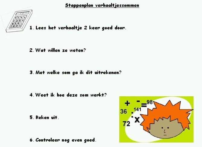 stappenplan voor de verhaaltjessommen