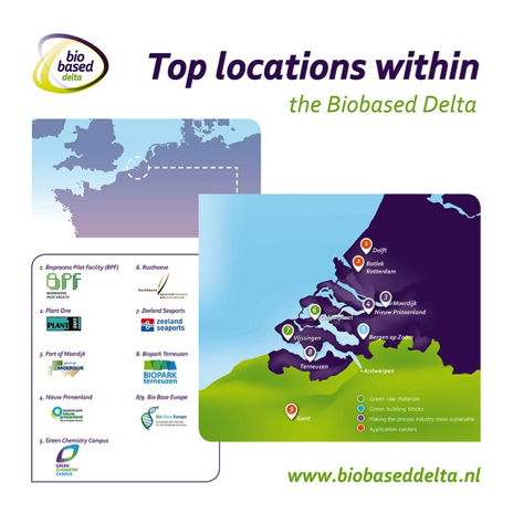 Bio based Delta, an extensive biobased network of chemistry, process industry, greenhouses and research facilities along the North Sea.
