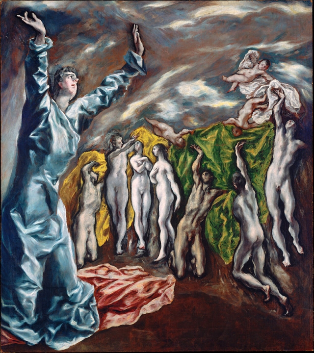 El Greco De opening van het vijfde zegel (1608-1614,