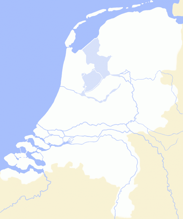 Lege kaart van Nederland