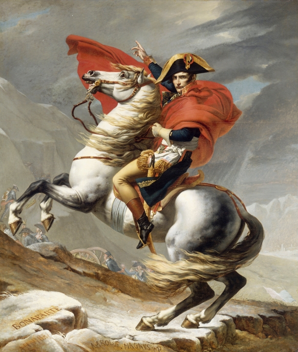 Napoleon Bonaparte op een keizerlijk paard