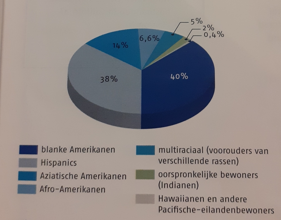 Verdeling Bevolkingsgroepen in Amerika (Bron 2, Paragraaf 6.3 Humboldt)