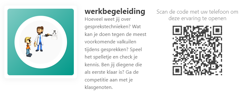 Wil je het spel op je telefoon spelen scan dan de qr code in.
