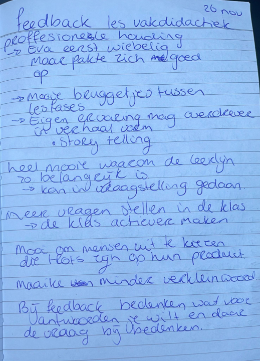 Feedback Mirjam