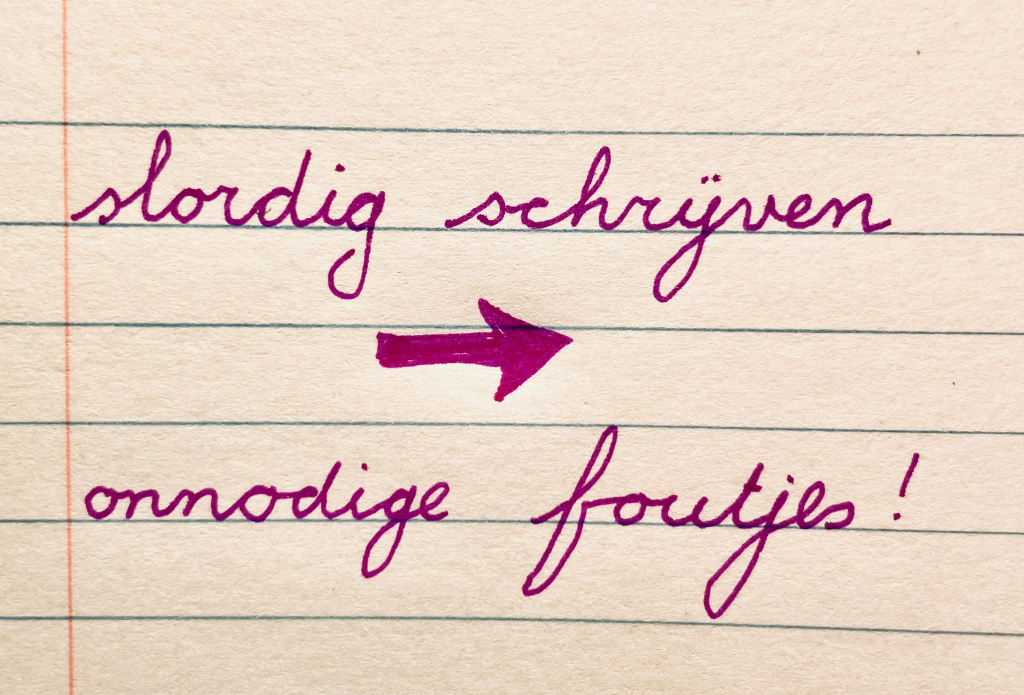 voorbeeld netjes schrijven