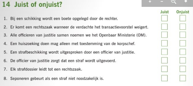 Juist of onjuist? Maak deze vraag in een Word document