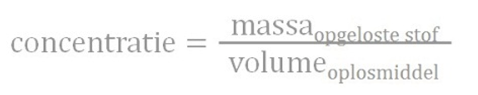 Berekening concentratie