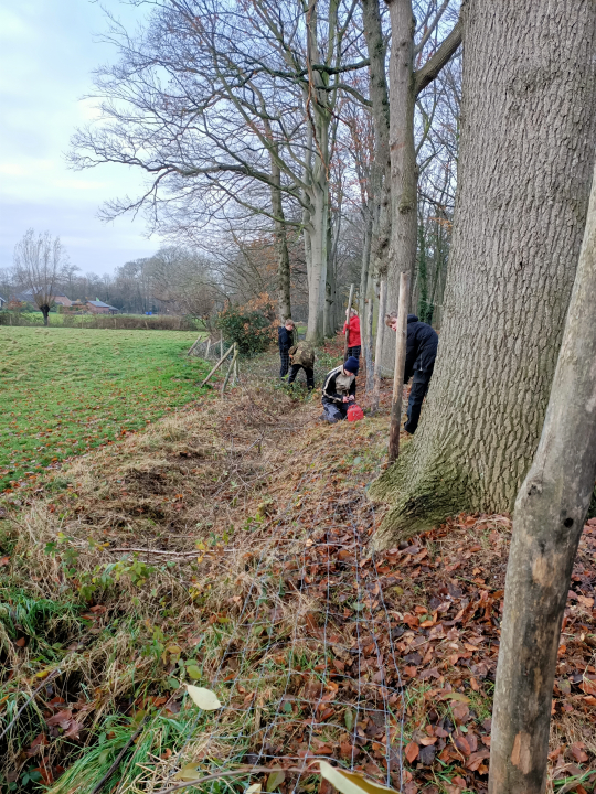 plaatsen van een afrastering