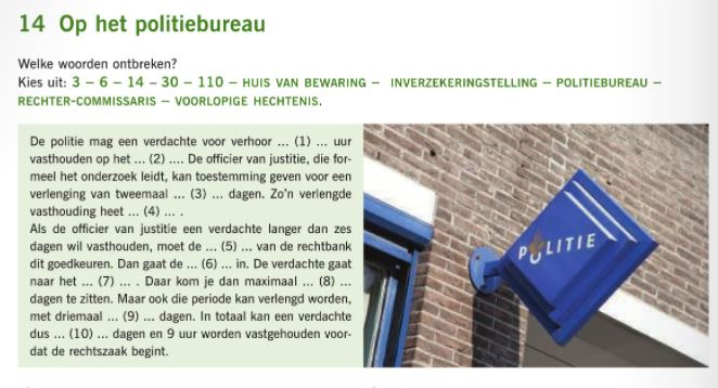 Beantwoord de vraag in Word - elke cijfer combineren met het missende woord.