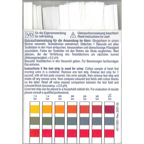 pH-indicatorpapier met schaaldelen van 0,5