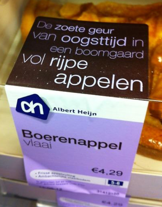 Supermarktpoëzie bij Albert Heijn