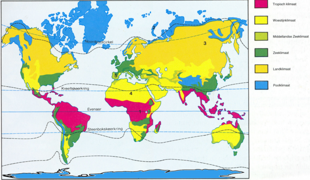 overzicht klimaatzones