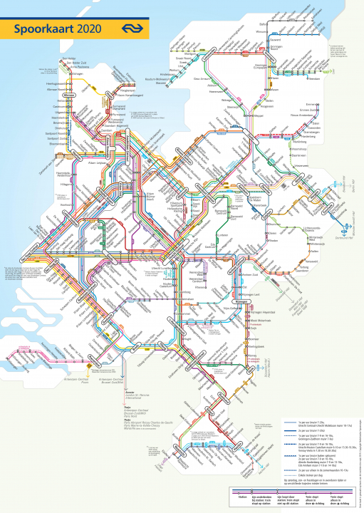 Spoorkaart 2020 Nederland