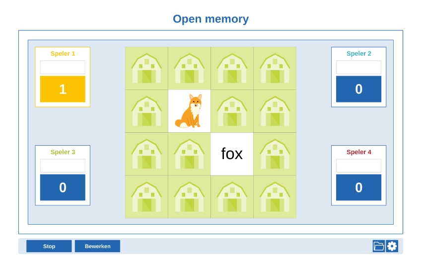 afbeelding 7: voorbeeld van een Prowise memorie spel