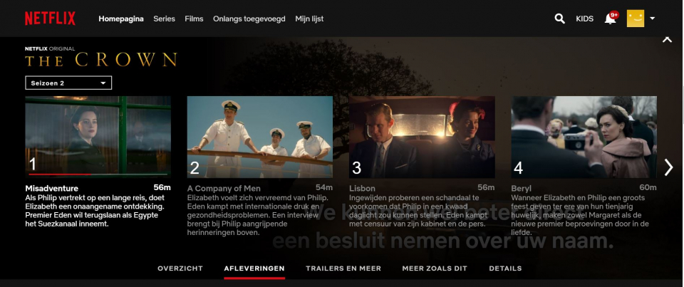 Beschrijving van afleveringen bij Netflix