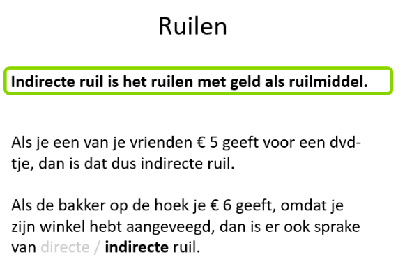 Inderecte ruil