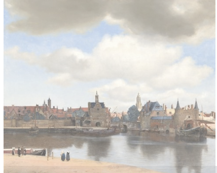 Johannes Vermeer, Gezicht op Delft, c. 1660 - 1661, collectie Mauritshuis, Den Haag