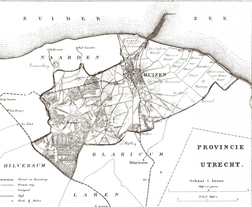 Plattegrond van Huizen begin 1900