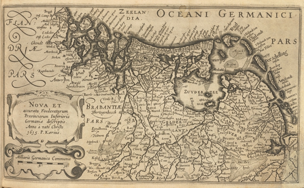 Kaart van de Nederlandse Republiek in 1657